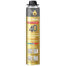 Пена монтажная V6 ULTRA 40 всесезонная 600гр Пена монтажная V6 ULTRA 40 всесезонная 600гр
