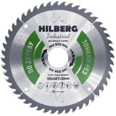 Диск пильный по дереву Hilberg Industrial 165*1,6*48Т*30, тонкий рез.