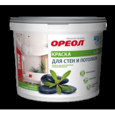 Краска ВД Ореол, белоснеж, для стен и потолков, 1,5кг