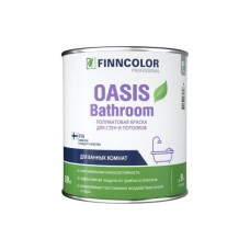 Краска ВД FINNCOLOR OASIS BATHROOM А,стойкая к мытью краска для влажных помещенийп/матовая, 0,9л Краска ВД FINNCOLOR OASIS BATHROOM А,стойкая к мытью краска для влажных помещенийп/матовая, 0,9л