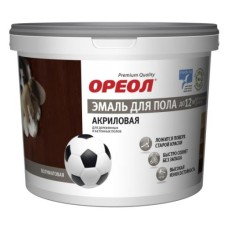 Эмаль акрил Ореол, жел-кор п/мат,для пола 2,3кг Эмаль акрил Ореол, жел-кор п/мат,для пола 2,3кг
