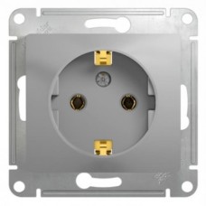 Розетка GLOSSA с/з,16А, механизм, АЛЮМИНИЙ Розетка GLOSSA с/з,16А, механизм, АЛЮМИНИЙ