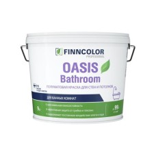 Краска ВД FINNCOLOR OASIS BATHROOM А, стойкая к мытью краска для влажных помещений п/матовая, 9л Краска ВД FINNCOLOR OASIS BATHROOM А, стойкая к мытью краска для влажных помещений п/матовая, 9л
