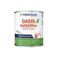 Краска ВД FINNCOLOR OASIS HALL&OFFICE А стойкая к мытью интерьерная, 0,9л Краска ВД FINNCOLOR OASIS HALL&OFFICE А стойкая к мытью интерьерная, 0,9л