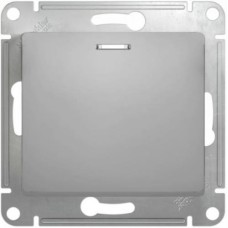 Выключатель GLOSSA 1 кл с подсветкой, 10АХ, механизм АЛЮМИНИЙ Выключатель GLOSSA 1 кл с подсветкой, 10АХ, механизм АЛЮМИНИЙ