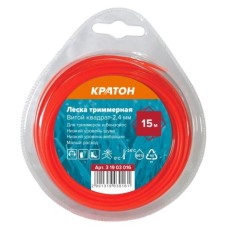 Леска триммерная Кратон Витой квадрат-2,4мм Леска триммерная Кратон Витой квадрат-2,4мм