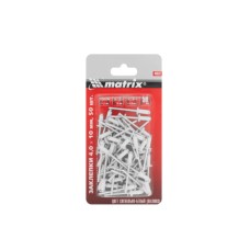 Заклепка MATRIX, вытяжная, 4,0 х 10 мм RAL 9003 (сигнально-белый), 50 шт