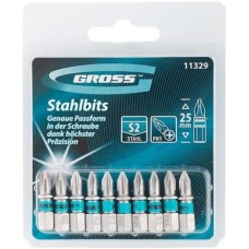 Бит GROSS РН1х25, сталь S2, 1шт(10 в уп.)