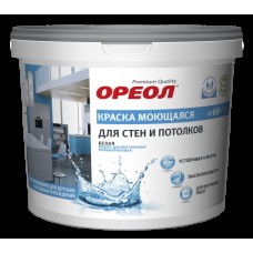 Краска ВД Ореол, белая для стен и потолков, моющ, 6,5кг Краска ВД Ореол, белая для стен и потолков, моющ, 6,5кг