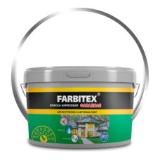 Краска ВД Farbitex, белая, фасадная, 3кг Краска ВД Farbitex, белая, фасадная, 3кг