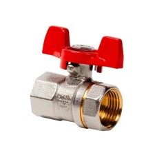 Кран шаровой RTP (ВР-ВР) 1/2", ручка бабочка, PN40 Кран шаровой RTP (ВР-ВР) 1/2", ручка бабочка, PN40